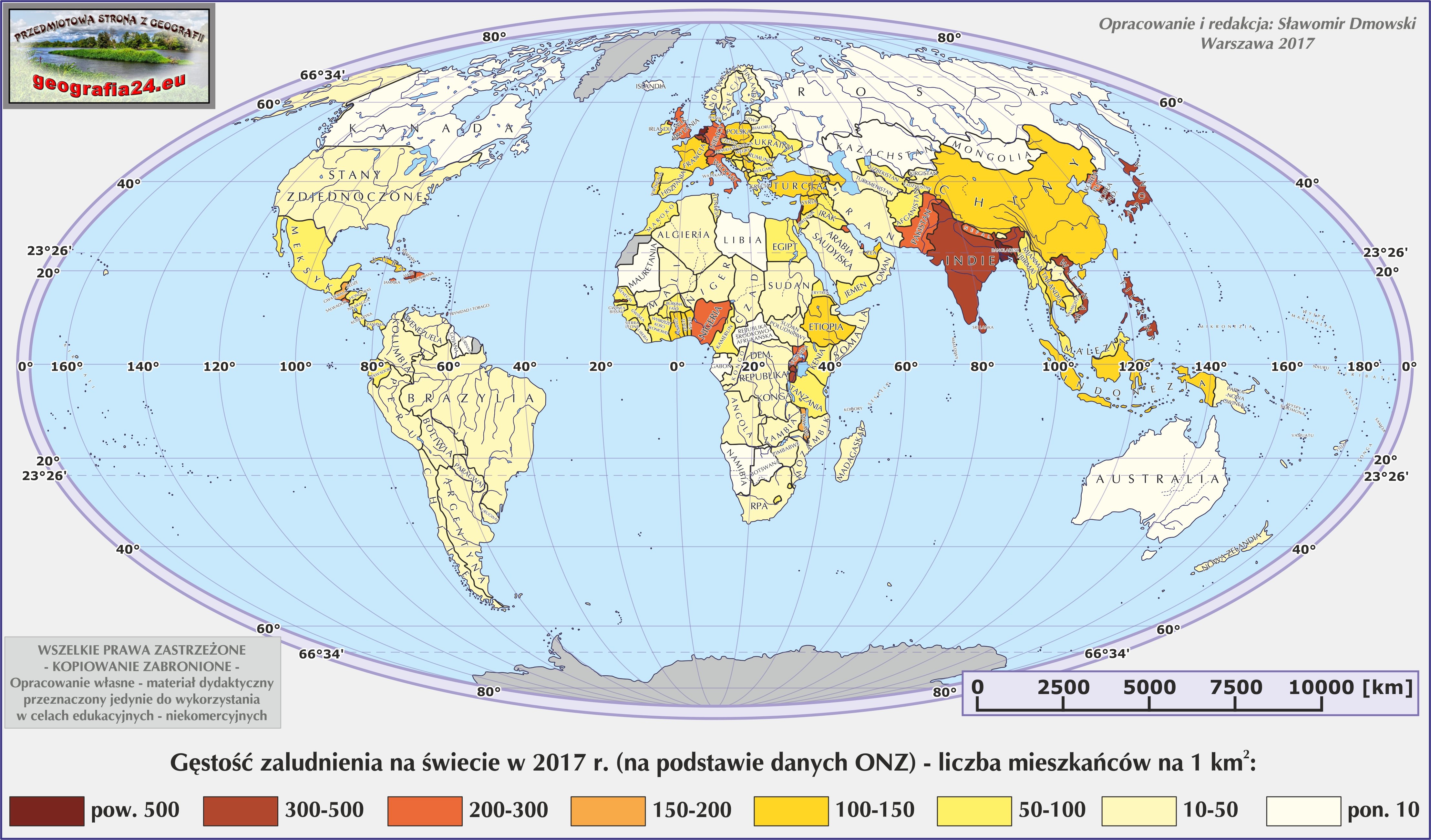 Mapa świata Ludność I Urbanizacja Grupa A